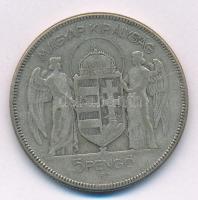 1930. 5P "Horthy Jobbra" Ag T:2-,3 Adamo P8