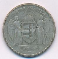 1930. 5P "Horthy Jobbra" Ag T:2-,3 Adamo P8