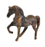Bronz ló figura, 7x7,5 cm