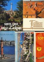 5 db modern külföldi városképes laporellós képeslaptömb