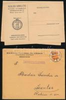 cca 1930-42 össz. 10 db reklám levelezőlap (Goldschmied Adolf tea, Adler Miklós Sátoraljaújhely, Bartók Vilmos Paprika Export Szeged, stb.)