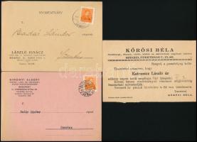 cca 1930-42  össz. 10 db reklám levelezőlap (Goldschmied Adolf tea, Adler Miklós Sátoraljaújhely,  B...