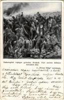 1914 Hadseregünk végleges győzelme Drinánál, futó szerbek üldözése katonáink által. Wiener Bilder csataképei / WWI K.u.K. (Austro-Hungarian) military art postcard (EK)