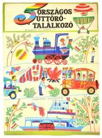 1971 2 db úttörő plakát, szakadásokkal, 82x57 cm