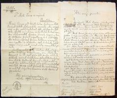 1884-1889 2 db összetartozó okmány