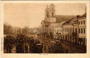 Suwalki, WWI German military, soldiers on the streets