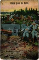 1915 Kämpfe gegen die Russen / WWI K.u.K. (Austro-Hungarian) military art postcard s: Benesch