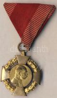 1908. "Udvari Jubileumi Kereszt" aranyozott Br érdemérem, szalaggal T:2