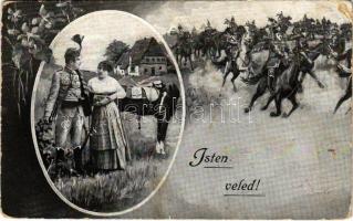 1916 Isten veled! / WWI K.u.K. (Austro-Hungarian) military art postcard (Rb)