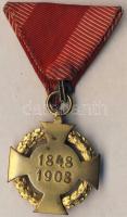 1908. "Udvari Jubileumi Kereszt" aranyozott Br érdemérem, szalaggal T:2