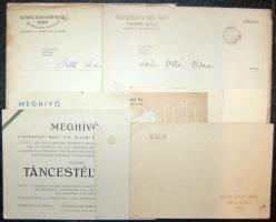 1926-1942 10 db vegyes meghívó