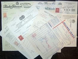1907-1940 8 db főként okmánybélyeges számla