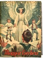 1938-1940. Magyar cserkész folyóirat XX-XXI. évfolyama összekötve. Hiányos. Későbbi félvászon-kötésb...