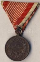 Ausztria cca. 1860-as évek DN "Der Tapferkeit" Br hadi érdemérem, szalaggal T:2