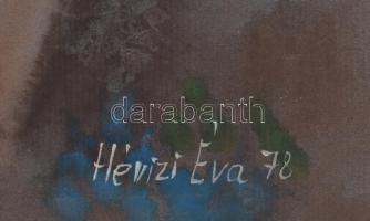Hévizi Éva (1946-): Romok. Akvarell, papír, jelzett és datált (Hévizi Éva 78), lap hátoldalán autogr...