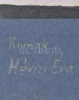 Hévizi Éva (1946-): Romok. Akvarell, papír, jelzett és datált (Hévizi Éva 78), lap hátoldalán autogr...