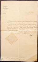 1887 Baross Gábor közlekedésügyi miniszter által aláírt levél