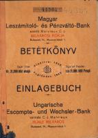 1939. "Magyar Leszámitoló és Pénzváltó-Bank" betétkönyve kitöltve, jó állapotban