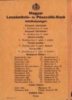 1939. "Magyar Leszámitoló és Pénzváltó-Bank" betétkönyve kitöltve, jó állapotban