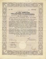 1942. "Államadóssági kötvény" (3x klf) 100P, 500P, 1000P szelvényekkel + 1935. "Posta...