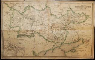 cca 1900 Jekatyerinoszlavi kormányzóság térkép 50x35cm