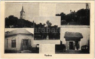 1941 Vadna, Országzászló, Templom, üzlet (EK)