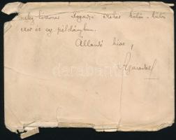 1908 Ágai Adolf ( Rosenzweig Adolf, 1836-1916): Autográf sorai Gerő Ödön (1863-1939), a Pesti Hírlap...