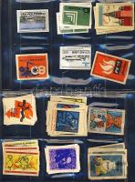 3392 vegyes magyar és külföldi gyufacímke dobozban