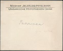 Eero Saarinen (1910-1961) finn építész autográf sorai finnül Gerő Ödön esztétának, kártyán. / Autogr...