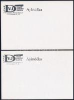 1996/9-10 Vasút karton Ajándék emlékív pár azonos sorszámmal (60.000) / Present souvenir sheet pair ...