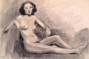 Nagy Barbara (1976-), 18 db mű: Arcképek, aktok. Szén, ceruza, papír, többségük jelzett, 29,5x21 és ...