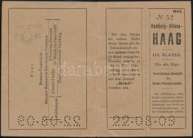 cca 1930 német vonatjegy