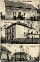 1933 Apostag, Állami óvoda, utca, Evangélikus templom, Rajos Endre üzlete és saját kiadása