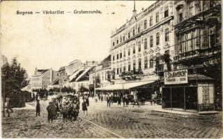 1916 Sopron, Várkerület, Stollwerck csokoládé és cacao üzlet. Blum Náthán és Fia kiadása (apró lyukak / tiny holes)