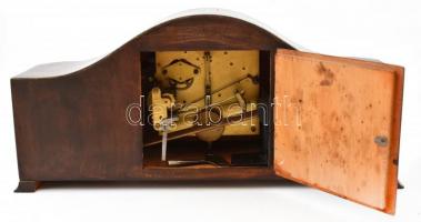 Petersen ingás, asztali- / kandalló-óra, felhúzó kulccsal, nem jár, 21,5x46 cm