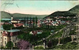 1912 Visegrád, látkép, templom, villa (EB)