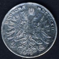 Ausztria 1912. 2K Ag T:3 fny eldolgozva