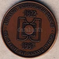 1997. "ÁÉB Bank-75 év" Br emlékérem T:1 Eredeti díszdobozban!