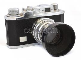 Halina 35x kisfilmes fényképezőgép, jó állapotban, napellenzővel, tokkal / Vintage Halina film camer...