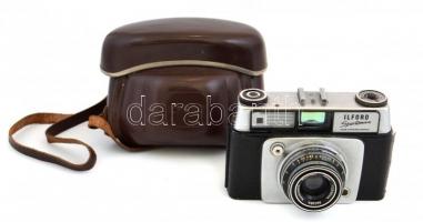 Ilford Sportsman távmérős fényképezőgép, Dignar 45mm f/2.8 objektívvel, működőképes. szép állapotban, eredeti bőr tokjval / Vintage Ilford rangefinder camera in good working condition, with original leather case