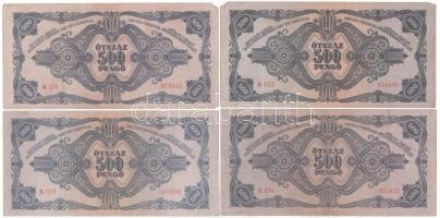 1945. 500P (4x) magyar "N" betű orosz "P" helyett T:III Adamo P19h
