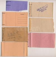 ~1945-1946. 6db, 6xklf bankjegy kötegelő pengő bankjegyekhez, kitöltött + ~1998. 1db bankjegy kötege...