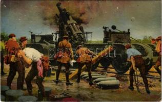 1918 Riposta inglese al 420 tedesco / WWI British military, heavy Howitzer, cannon (fl)