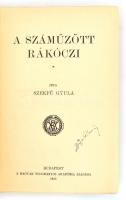 Szekfű Gyula: A száműzött Rákóczi. 1715-35. Bp.,1913, MTA. Kiadói aranyozott gerincű egészvászon-kötés, Müller-kötés