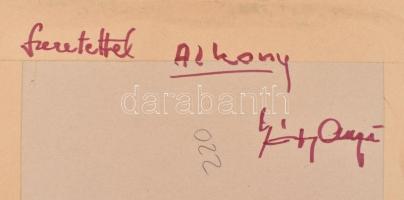 Gábri/Gábry Albert (1935-2004): Alkony. Olaj, karton, jelzett, hátoldalán autográf felirattal. Dísze...