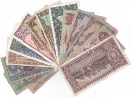 1930-1946. 14db-os (14xklf, 5P-1.000.000.000P) vegyes pengő bankjegy tétel T:II-,III