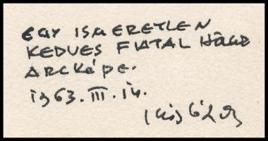 László Gyula (1910-1998), 2 db mű: Fiatal hölgy portréja és alvó alak. Tus, papír, jelzett és datált...