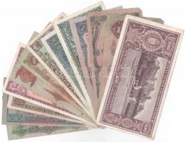 1930-1946. 13db-os (13xklf, 10P-1.000.000.000P) vegyes pengő bankjegy tétel T:III