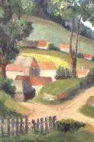 Lepizsán Fékics Zita (1936-): Csíksomlyó. Olaj, farost, jelzett, fa keretben 35x26 cm