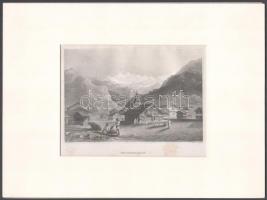 Der Himmalajah (Himalája). Acélmetszet, papír, kissé foltos, paszpartuban, 11x16,5 cm